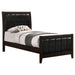 CoasterEveryday Carlton Wood Twin Panel Bed in cappuccino finish with clean lines and a modern design, furniture for a bedroom.