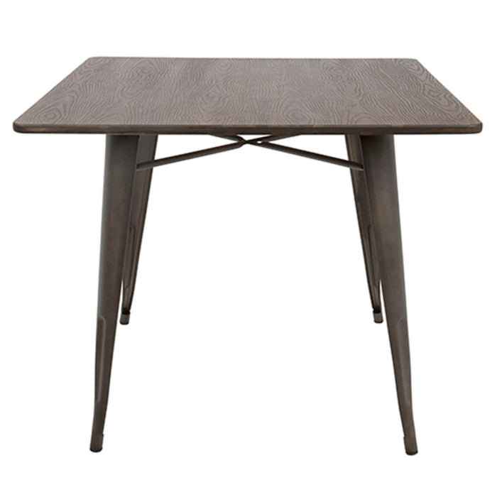 Oregon - 36" Industrial - Farmhouse Dining Table - Antique And Espresso