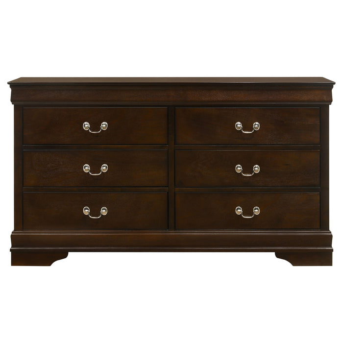 Louis Philippe 4-piece Full Bedroom Set Cappuccino