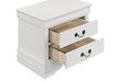 Louis Philippe 4-piece full bedroom set by CoasterEveryday, featuring a white finish, bed, dresser, and matching furniture pieces.