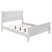 Louis Philippe 4-piece Eastern King bedroom set by CoasterEveryday featuring a white finish and elegant furniture design.