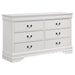 Louis Philippe 5-piece twin bedroom set by CoasterEveryday with white wooden bed frame, nightstands, and matching furniture pieces.
