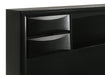 CoasterEssence Briana 4-piece Eastern King bedroom set in black, includes bed frame and matching furniture, detailed upholstery and modern design.