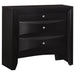 Black Briana 5-piece California King bedroom set by CoasterEssence, featuring a bed frame, nightstands, and matching dresser.