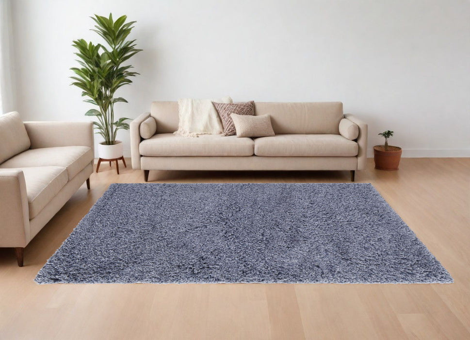 10' x 14' Shag Hand Tufted Area Rug - Blue