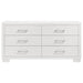 Jessica 5-piece Eastern King LED bedroom furniture set by CoasterEssence, featuring snow white finish and modern design.