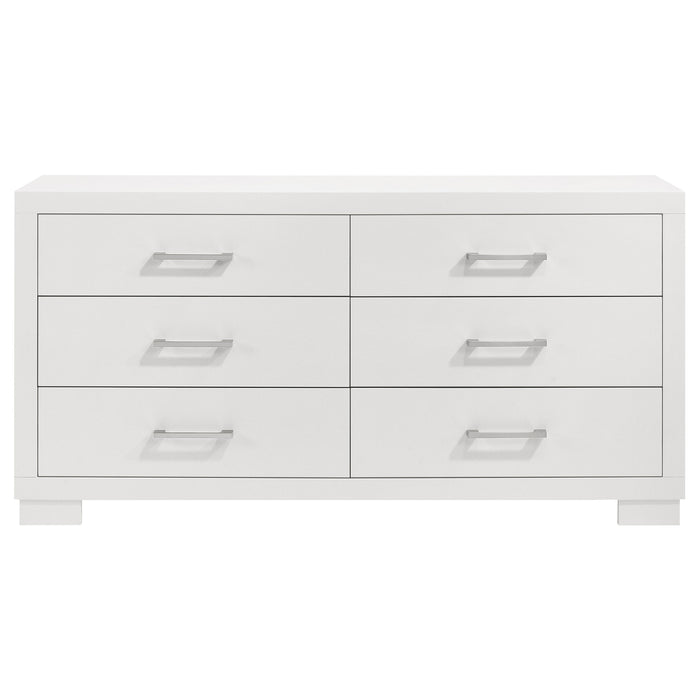 Jessica 5-piece Eastern King LED Bedroom Set Snow White