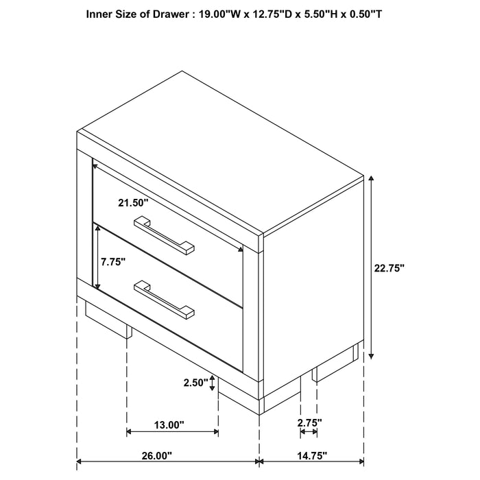 Jessica 5-piece Eastern King LED Bedroom Set Snow White