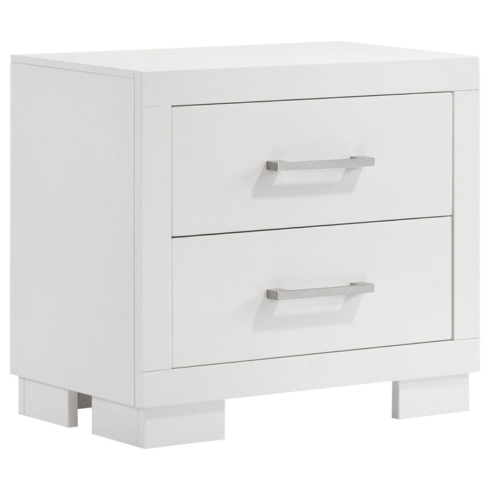 Jessica 5-piece Eastern King LED Bedroom Set Snow White