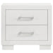 Jessica 5-piece Queen LED bedroom set by CoasterEssence with snow white finish, includes bed frame, nightstands, and dresser.