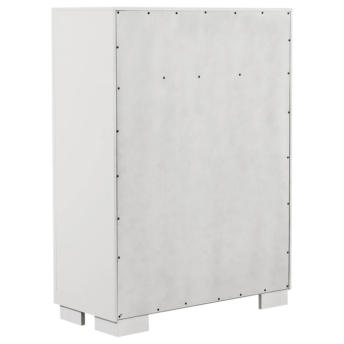 Jessica 6-piece Queen LED Bedroom Set Snow White