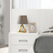 Cream white Jessica Wood Bed Panels from CoasterEssence, showcasing sleek, modern furniture design for a stylish bedroom setting.