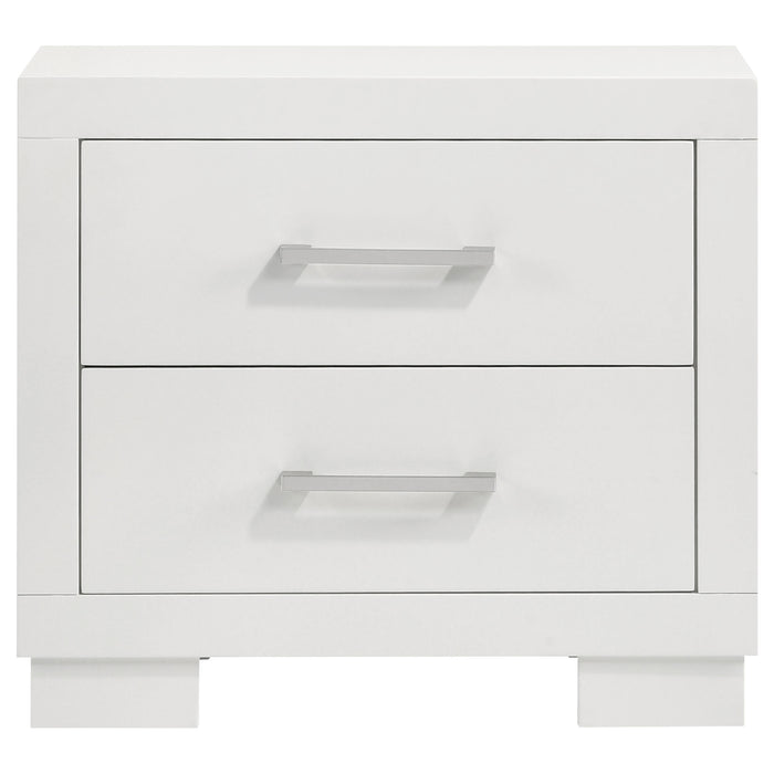 Jessica 2-drawer Nightstand Snow White