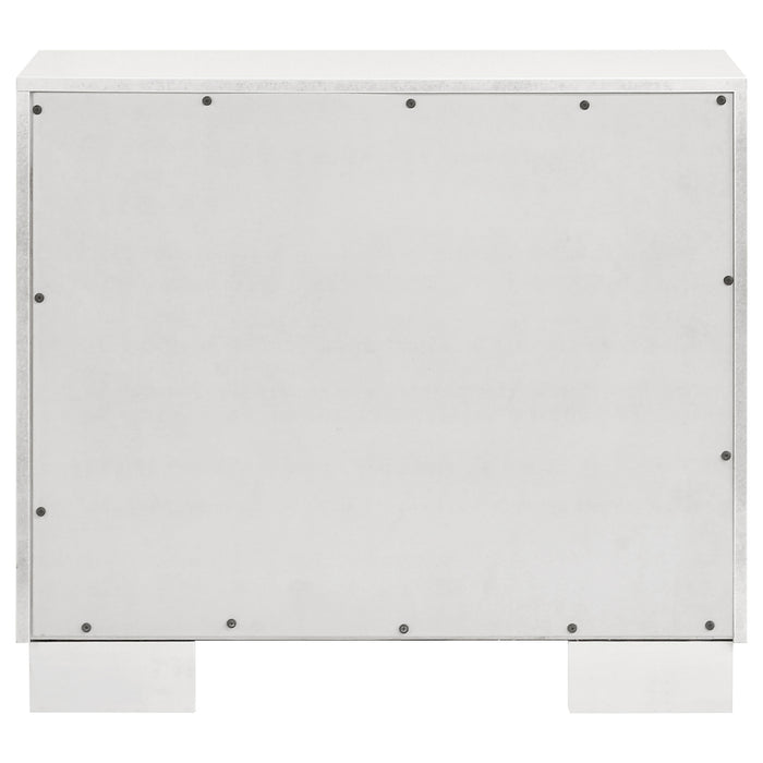 Jessica 2-drawer Nightstand Snow White