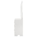 Jessica 6-drawer dresser with mirror in snow white finish, featuring sleek wooden handles and a modern bedroom furniture design.