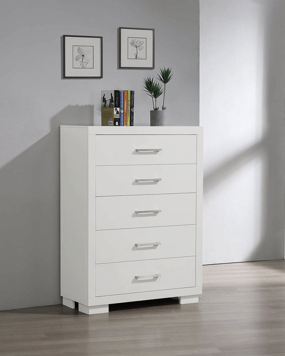 Jessica 5-drawer Bedroom Chest Snow White