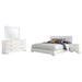 CoasterEssence Felicity 4-piece California king bedroom set in white high gloss finish
