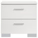 CoasterEssence Felicity 4-piece California king bedroom set in white high gloss finish