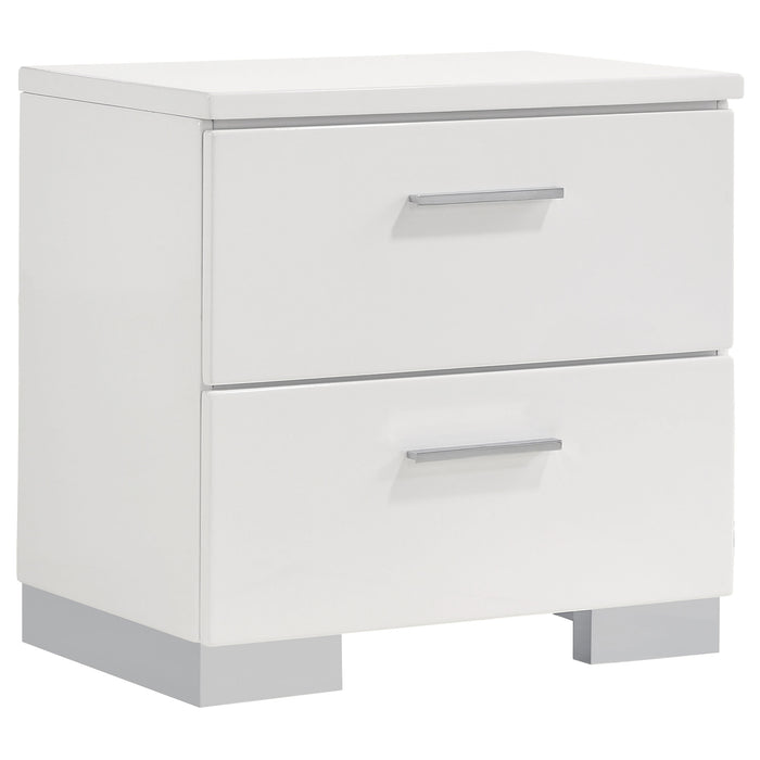Felicity 5-piece California King Bedroom Set White High Gloss