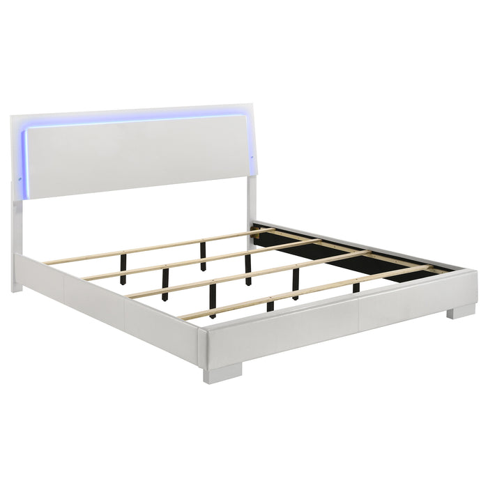 Felicity 6-piece California King Bedroom Set White High Gloss
