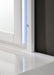 White high gloss Felicity Wood LED Dresser Mirror by CoasterEssence, featuring built-in LED lighting and modern furniture design.