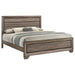 Kauffman Wood Eastern King Panel Bed in washed taupe, CoasterEveryday furniture with a sleek wood finish and panel design
