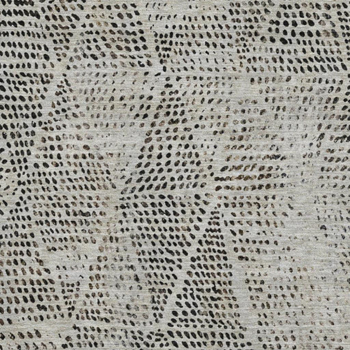 10' X 14' Diamond Washable Area Rug With UV Protection (650578) - Gray / Black