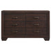 Kauffman 4-piece queen bedroom set by CoasterEveryday, dark cocoa finish, includes bed frame, nightstands, and dresser, all furniture pieces.