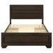 Kauffman Wood Queen Storage Panel Bed by CoasterEveryday in dark cocoa finish, showing the headboard and storage drawers.