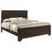 CoasterEveryday Kauffman Wood Eastern King Panel Bed in dark cocoa finish, showcasing the wooden bed frame and paneled headboard.