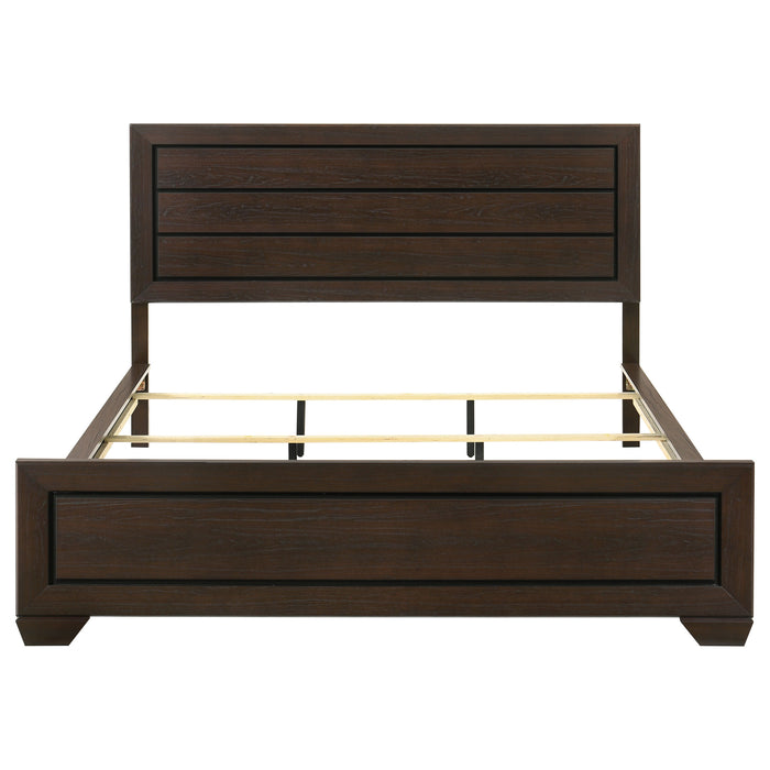 Kauffman Wood California King Panel Bed Dark Cocoa