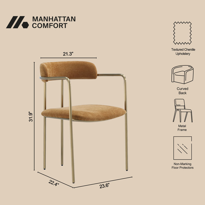 Manhattan Serene - Metal Upholstered Dining Chair