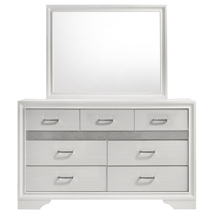 Miranda 9-drawer Dresser with Mirror White