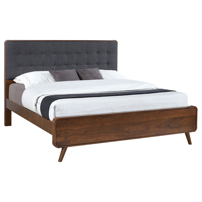 Robyn Wood Eastern King Platform Bed Dark Walnut