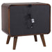 Dark walnut Robyn 2-drawer nightstand by CoasterEssence featuring sleek modern furniture design with two spacious drawers.