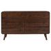 Dark walnut Robyn 6-drawer bedroom dresser by CoasterEssence, featuring sleek handles and a modern furniture design.