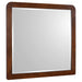 Robyn Dresser Mirror in dark walnut wood, part of CoasterEssence furniture, shown with a rectangular frame and reflective glass surface.