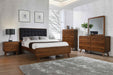 Dark walnut Robyn dresser mirror by CoasterEssence, showcasing a sleek rectangular frame and reflective glass surface.