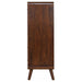 Dark walnut Robyn 5-drawer bedroom chest of drawers by CoasterEssence, showcasing sleek wooden storage with modern design.