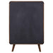 Dark walnut Robyn 5-drawer bedroom chest of drawers by CoasterEssence showing sleek wood finish and modern handle design.