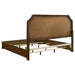 CoasterEveryday 4-piece Eastern King bedroom set in brown cherry wood, featuring a bed frame, headboard, and matching furniture pieces.