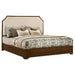 Cream brown cherry 58-inch Eastern King panel bed by CoasterEveryday, showcasing the elegant wooden headboard and frame.