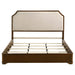 Cream brown cherry 58-inch Eastern King Panel Bed by CoasterEveryday, showcasing the elegant wooden furniture design.