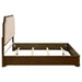 Cream brown cherry 58-inch Eastern King Panel Bed by CoasterEveryday, showcasing a stylish wooden frame with panel headboard and footboard.
