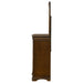 Brown cherry CoasterEveryday 9-drawer bedroom dresser with attached mirror, showcasing a stylish and functional furniture piece.