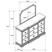 Brown cherry 9-drawer bedroom dresser with mirror from CoasterEveryday, showcasing ample storage and elegant furniture design