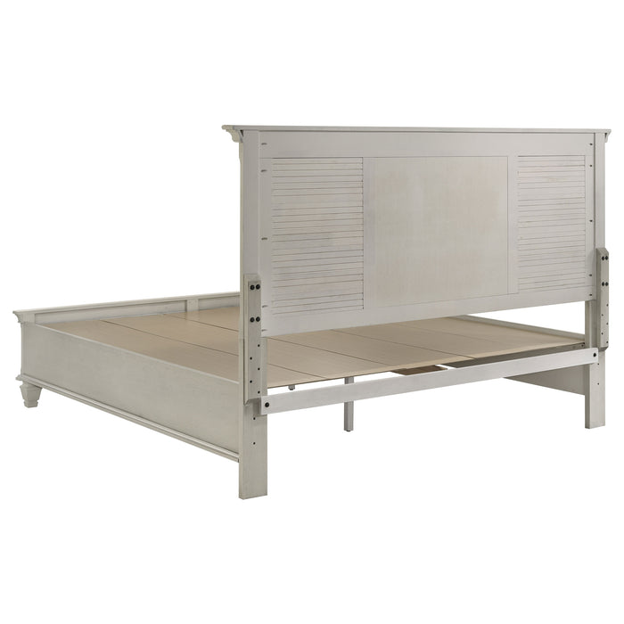 Franco Wood Eastern King Storage Panel Bed Distressed White