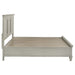 Distressed white Franco Wood Eastern King storage panel bed from CoasterEssence with detailed wood grain and classic design.