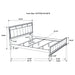 CoasterEveryday Barzini 5-piece Eastern King bedroom set in white with bed frame, nightstands, and dresser, modern furniture design