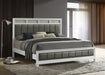 CoasterEveryday Barzini Wood Eastern King Panel Bed in white with a classic headboard and sturdy wooden frame.